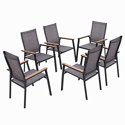 MFSTUDIO Gartenstuhl 2er Set Aluminium