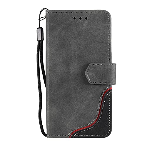 Grandcaser Capa para Zenfone 8 Ultrafino Couro Magnético Construído con 3 Slots Cartão Flip Stand à