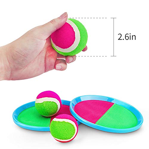 Image of Ayeboovi Replacement Sticky Balls, 4 Packs, 2.6 Inch Diameter, Suitable for Toss and Catch Game