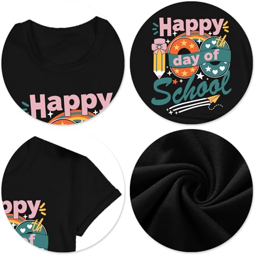 Image of Ithalt 100 Days of School Shirt for Kids Boys Girls Happy 100th Day of School Tshirt Kindergarten Tops 4-11y