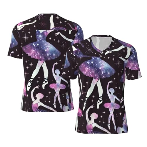 Stylish Athletic Sports Jersey Galaxies-Ballet-Dancer Men's Rugby Jersey Xx-Large Black
