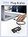 4-Port USB 3.0 Hub, High Speed 5Gbps Data Transfer Hub for Laptop, PC, MacBook - Portable Type-A Ports with 2ft Extended Cable