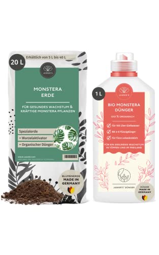 Monstera Erde 20 L - Aus 100% nachwachsenden Rohstoffen - Erde für Monstera Grünpflanzen - Grünpflanzenerde für Monstera Pflanzen Cover