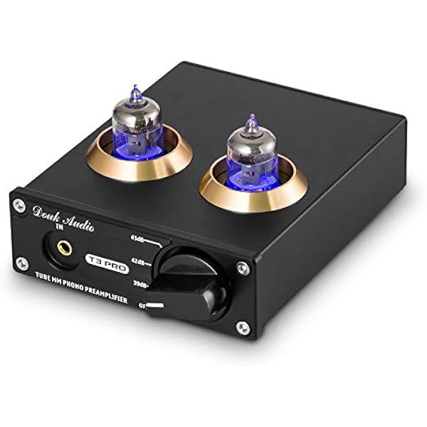 Douk Audio T3 PRO Phono przedwzmacniacz rurowy do gramofonów, przedwzmacniacz gramofonowy MM, mini Valve Stereo Preamp do odtwarzacza nagrywarki