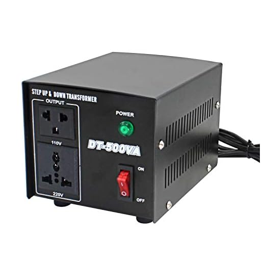 Yinleader Convertidor de Voltaje - Salida 110/220 Voltios CA - Transformador de Núcleo Toroidal EEUU de 500 Vatios - 110V 220V 500W Estabilizador de Voltaje automático