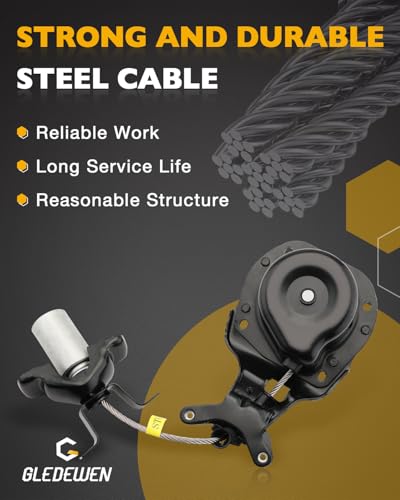 Image of Gledewen Spare Tire Carrier, Compatible with 2005-2009 Land Rover LR3, 2010-2013 LR4, 2006-2013 Range Rover Sport, Spare Tire Mount Under Frame, Spare Wheel Towing Winch, Replaces#LR064520