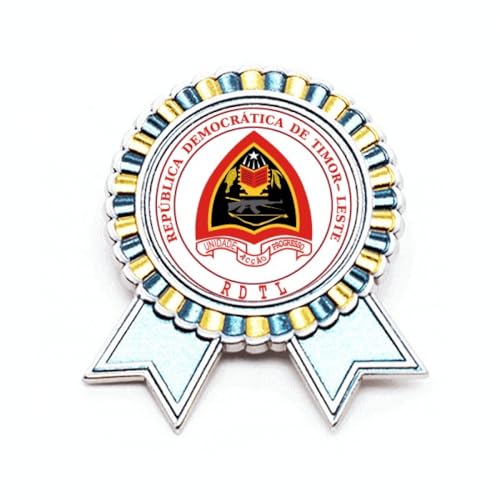 Broche avec emblème national du Timor oriental accessoire métal taille M pour vestes