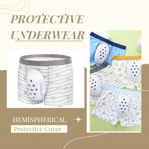 WEEOATAR Circumcision Underwear Protective Foreskin Surgery Boxer Briefs, Circumcision Kit Post-surgery Underwear with Protective Cover to Reduce Friction for Men (Dark Blue, 2XL)3