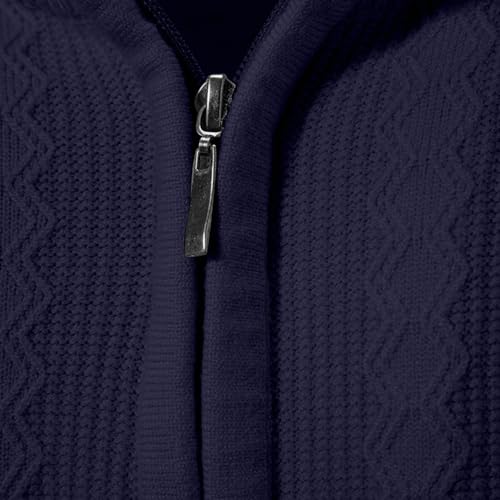 Mens Autumn Winter Casual Sweater Men Stand Collar Half Zip Sweater Male Slim Fit Knitted Pullover Henley Sweater3