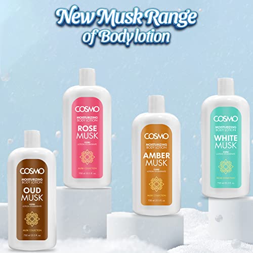 Image of Cosmo New Musk Collection Moisturizing Body Lotion Rose Musk 750ml for Men & Women, Moisturizer Body Lotion, All Skin Types, Skin Care, Bath & Body, Lotions for Hand, Face & Body