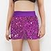 Girls Glitter Sequin Shorts Kids Shiny Polka Dot Elastic Waist Dance Outfits Metallic Stage Performance Party Shorts