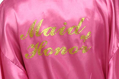 Image of Giova Women Bridal Robe for Bride and Bridesmaid Getting Ready Wedding Party Bathrobe