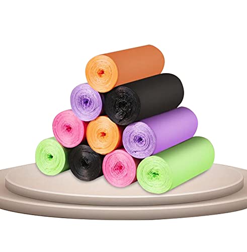 Small Trash Bags, 4 Gallon Thicken Small Garbage Bags for Household/Office waste or pet waste, 5 Rolls/100 Counts (Green)