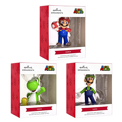 Hallmark Nintendo Super Mario, Luigi And Yoshi Christmas Ornaments, Set Of 3 #TOP2
