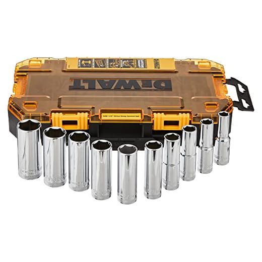 DEWALT Antriebs-Steckschlüsselsatz, SAE, 1/2" Antrieb, 10-teilig (DWMT73814)