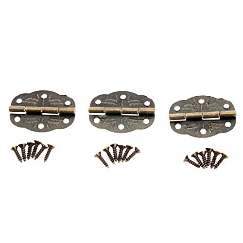 Home Furniture Hardware Door Hinge 20Pcs Antique Furniture Door Hinge Parliament Wooden Box Hinge Iron 6 Small Holes Box Hinge 3022Mm Woodworking Accessories #TOP1
