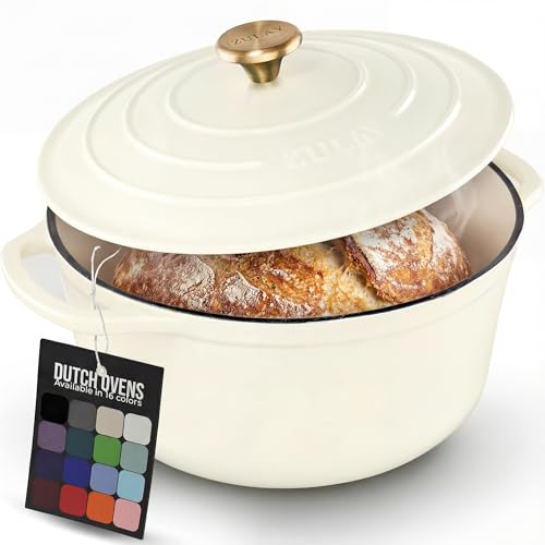 Zulay 7.7 Qt Enameled Cast Iron Dutch Oven
