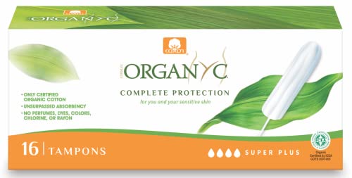 Organyc, Tampones de Algodón Certificado 100% Biológico para Sangrado Muy Abundante - 4 paquetes x 16 unidades (Total 64 unidades) - imagen 2