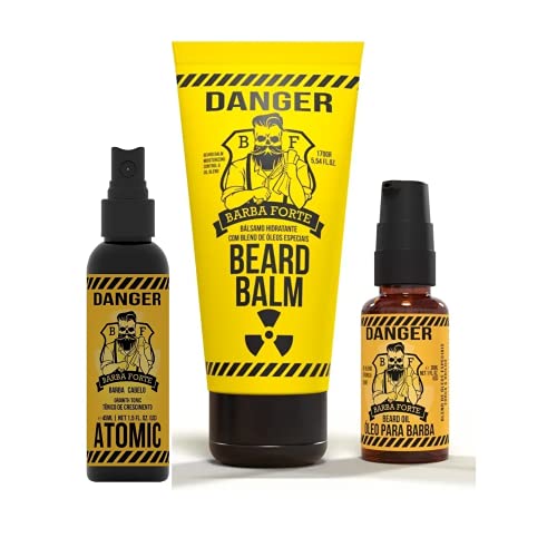 Kit Beard Bálsamo 170g + Óleo Danger 30ml + Tônico Crescimento Danger 45ml