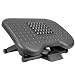 Mount-It! Ergonomic Footrest with Massaging Rollers Adjustable Angle and Height Office Foot Rest Stool for Under Desk Support, 18 x 13 in, 3-Level Height Adjustment, Black