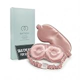 MATASSE Masque de Nuit Soie de Mûrier 100% 22 Mommes Grade 6A – Profilé 3D 14mm, Bandeau p...