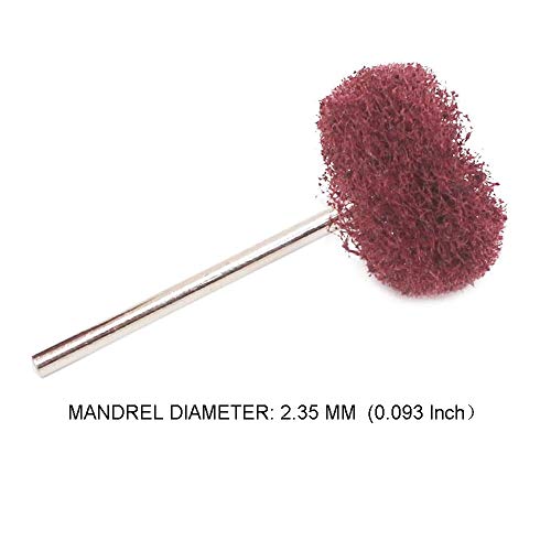 Fine Abrasive Wheel Brush Polishing Buffing Wheels Sanding Rust Remove Rotary Tools Accessories 2.35 MM Mandrel 80 Pieces