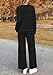 PRETTYGARDEN Womens 2025 Fall 2 Piece Outfits Long Sleeve Pullover Tops Wide Leg Pants Matching Lounge Sets Fashion Clothing (Black,XX-Large)