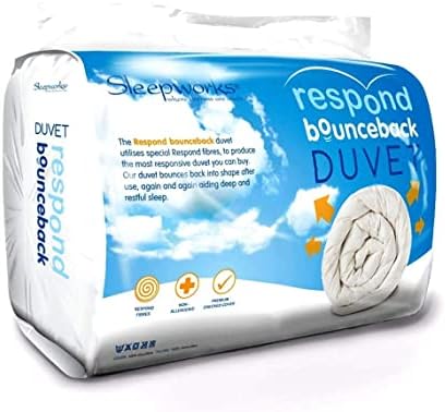 Sleepworks 16.5 Tog Extra Warm Cosy Respond Bounce Back King Bed Size Microfibre Heavy Winter Duvet Quilt, Embossed Soft Touch, Made In The UK (225cm x 220cm) By Littens