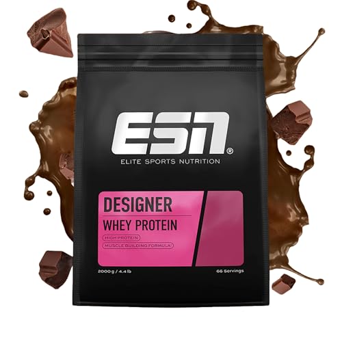 ESN Designer Whey Protein Pulver, Eiweißpulver, Milchschokolade, 2000g, 2.0kg, 66 Portionen