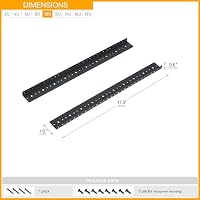 RIVECO 2 Stück 10U Rackschienen, konische Löcher, Rack-Montageschienen für Aufnahme und Netzwerk, Holzschrankmontage, 3,0 mm dicker Stahl, robust, Schrauben im Lieferumfang enthalten – Ansicht 5