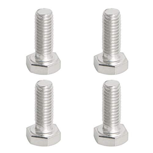 Image of Left Hand M6 x 16mm Hex Head Bolts Screws 304 Stainless Steel, A2-70 Fasteners Fully Machine Reverse Threaded SUS304 4 Pcs