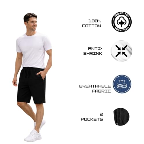 Image of KART BLACK Men's Regular Fit Shorts with Pocket /Casual Knit Shorts /Combo Pack of 3 /Summer Shorts