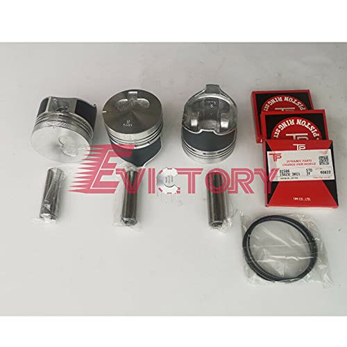 Per Isuzu 3KC1 PISTONE CON ANELLO CON ASTA CUSCINETTO