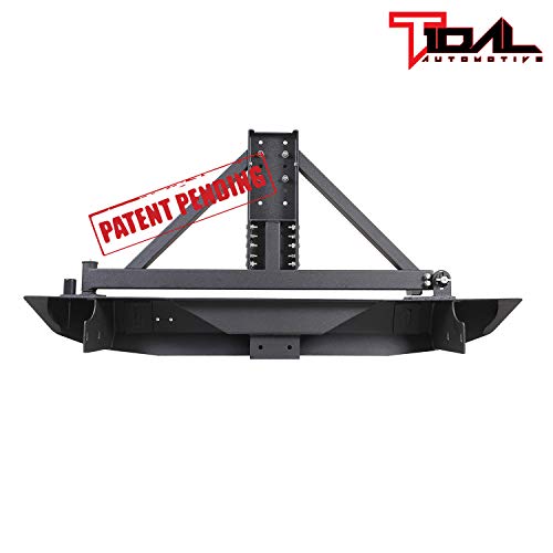 Tidal Rear Bumper With Tire Carrier Mount And Hitch Reciever Fit For 07-18 Wrangler Jk #TOP7