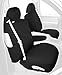 Covercraft Custom-Fit Front Bucket SeatSaver Seat Covers - Polycotton Fabric, Charcoal Black
