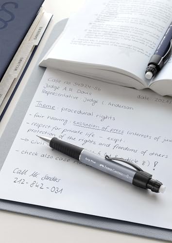 Faber-Castell Grip Plus Mechanical Pencil + 12 x 0.7mm HB Refill Leads + Eraser Refills in Envelope Packaging - Black Barrel - Image 3