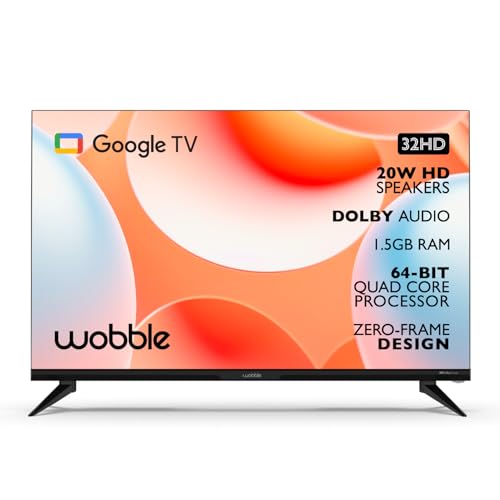Wobble 80 cm (32 inches) UD Series HD Ready Smart LED Google TV W...