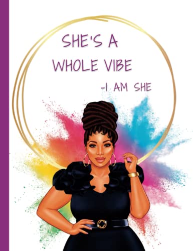 Positive Affirmation Notebook for Black Women | College Ruled Composition Notebook | 150 Lined White Pages | Black Girl Magic