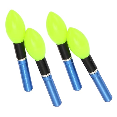 aqxreight 4pcs Bobber Light Glow Sticks Reusable Bulb Type Electronic Fishing Floats Light Stick for Night Fishing Red All of Install Floats Adding Lightweight Products Bobber to and (Green)