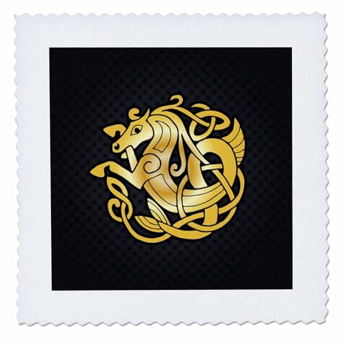 20x20 inch Quilt Square - Image of Celtic Horse Over Black and Gray Background- not Metal foil Designs