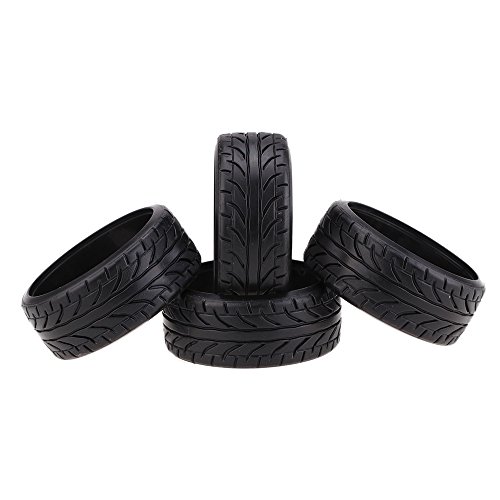 KKmoon 4pcs/Set 1/10 grãos Drift carro pneus pneu duro plástico para Traxxas Tamiya HPI Kyosho RC ca