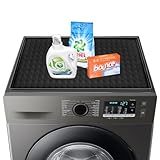 Garolue Washer and Dryer Top Protector Mat,23.6“ x 19.7' Silicone Rubber Mat for Laudry Machine & Dryer,Non Slip Heavy Duty Waterproof Washable Top Cover Pad for Home Kitchen Laundry Room,Black