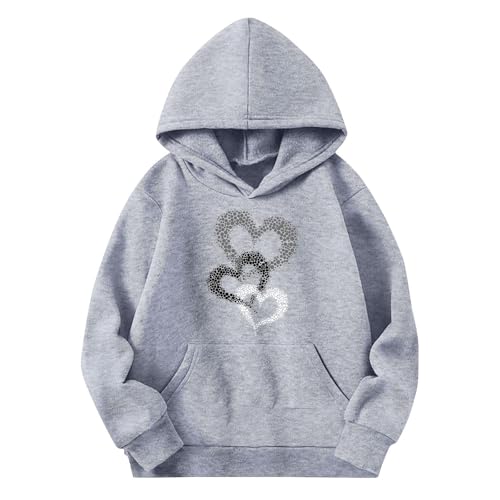 Cute Hoodies for Girls Casual Trendy Hooded Kids Sweatshirts Oversized Long Sleeve Pullover Loose Preppy Clothes3