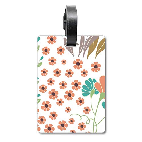 Étiquette de bagage fleurs GreenOrange pour identifier votre valise