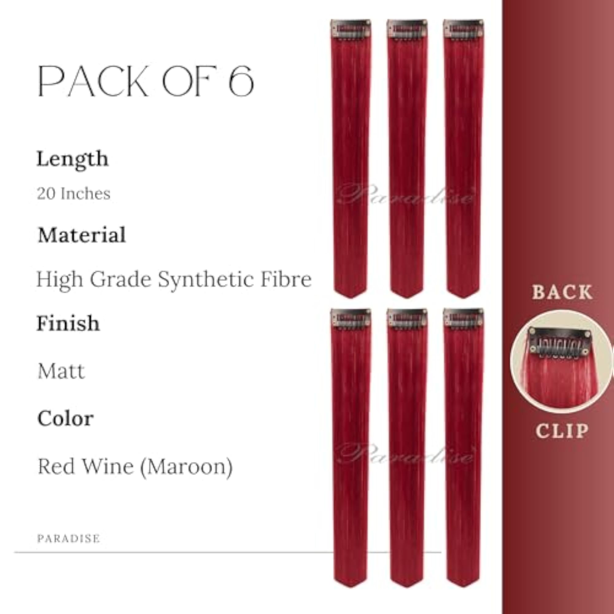 Colored Hair Streak Extensions for Women