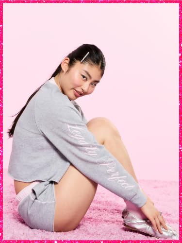 Victoria's Secret PINK | Elle Campus Fleece™ Cropped Crew Sweatshirt, Medium Heather Grey, XL - image 3