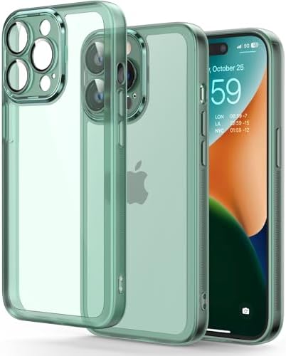 Honeyview Colored Clear Case for iPhone 13 Pro Max with Matte Border, Non-Yellowing, Shockproof, Armour Phone Cover for Apple iPhone 13 Pro Max 5G - Black