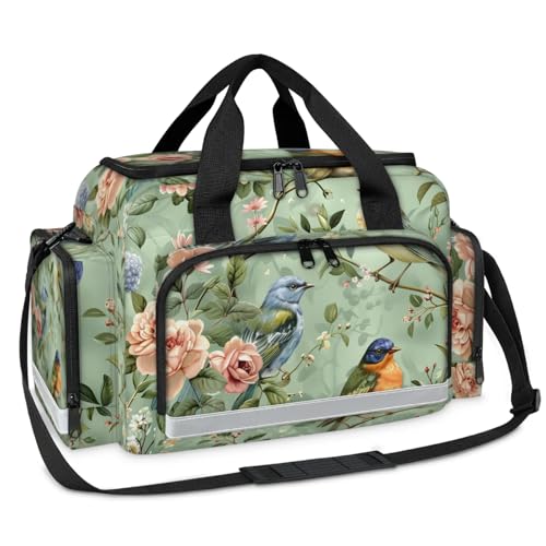 GzLeyigou First Aid Bags Empty, Oil Painting Flowers Emergency Bag First Aid Kit Multiple Compartment Kit Carrier On Call Trauma Bag For Paramedics Emergency Medical Supplies Kit