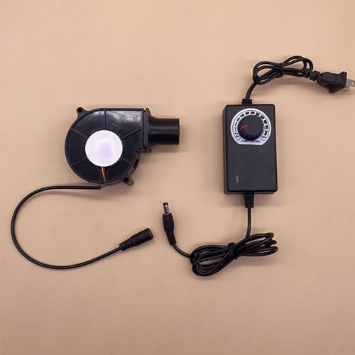 Image of 12V DC Barbecue Air Blower Fan with Speed Controller Mini Camping Fire Stove Fan Portable Grill Air Blower Compact Ventilation Fan for BBQ Wood Stove Outdoor Cooking Tool