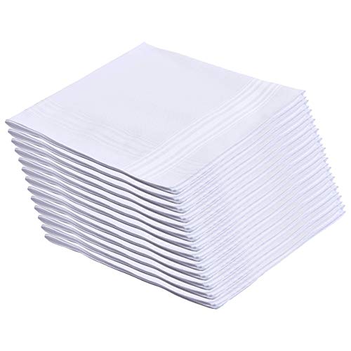 Imperial Men's Handkerchiefs, Extra Soft Banboo, Eco Friendly, White, Hankie, Pack Of 13 #TOP6